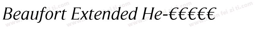 Beaufort Extended He字体转换